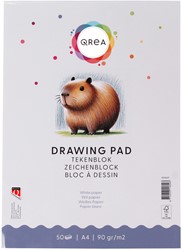 Tekenblok Qrea A4 50vel 90gr gelijmd 50 Vel