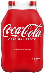 Frisdrank Coca Cola regular petfles 1.5 liter 1500 Milliliter