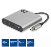 Adapter ACT USB-C multiport voor 1 HDMI monitor 1 Stuk-2