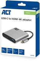 Adapter ACT USB-C multiport voor 1 HDMI monitor 1 Stuk-1