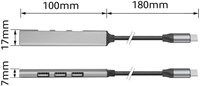 USB-C hub 3x USB-A 2.0 en 1x USB-A 3.0 1 Stuk-3