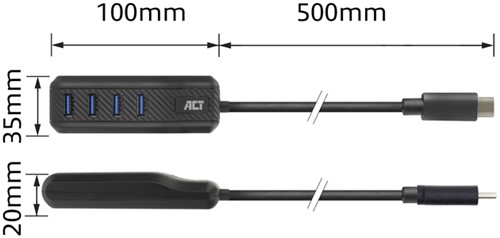 USB-C hub 3.0 4 poorts USB-A 1 Stuk-3