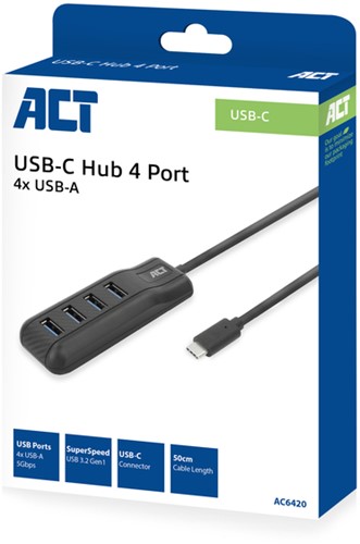 USB-C hub 3.0 4 poorts USB-A 1 Stuk-4