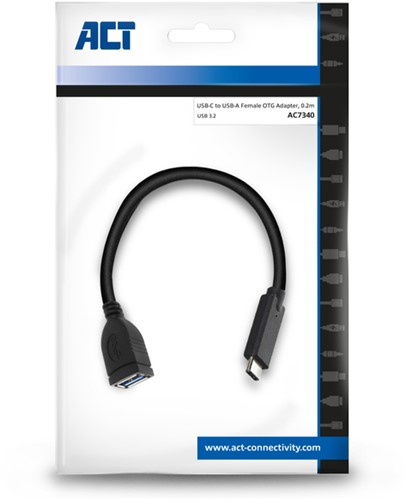 USB 3.0 kabel OTG USB-C male naar USB-A female 1 Stuk-3
