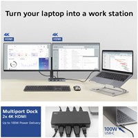 USB-C 4K MST dockingstation voor 2 HDMI-monitoren 1 Stuk-5