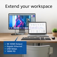 USB-C 4K docking station voor 1 HDMI monitor 1 Stuk-2