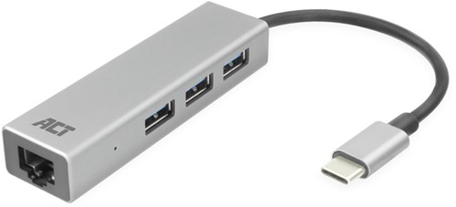 USB-C hub 3.0 3x USB-A Gigabit ethernet 1 Stuk