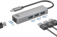 USB-C hub 3.0 3x USB-A Gigabit ethernet 1 Stuk-1