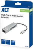 USB-C hub 3.0 3x USB-A Gigabit ethernet 1 Stuk-4