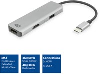 Adapter ACT USB-C 4K multiport 2 HDMI monitoren 1 Stuk-2