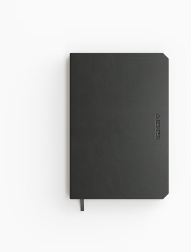 Notbk de KEMPEN Ashblack 110x160 lijn 160pag zwart 1 Stuk