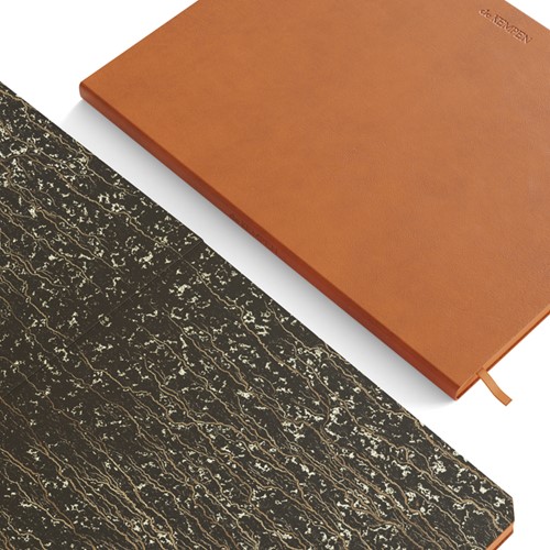 Notitieboek de KEMPEN Atlas 171x220mm blanco 192 pagina's 90gr bruin-2