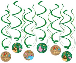 Swirl decorations Jungle 12 Stuk