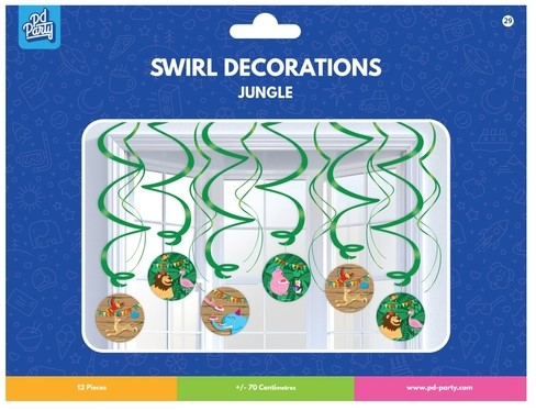 Swirl decorations Jungle 12 Stuk-2