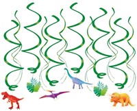 Swirl decorations Dino 12 Stuk