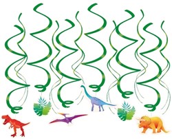 Swirl decorations Dino 12 Stuk