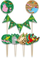 Cake decoratie Jungle 9 stuks 1 Stuk