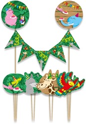 Cake decoratie Jungle 9 stuks 1 Stuk