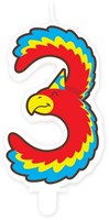 Jungle candle 3 Parrot 1 Stuk