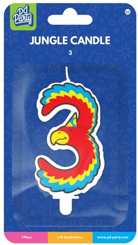 Jungle candle 3 Parrot 1 Stuk-2