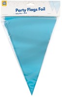 Party Flag Foil Baby Blue 1 Stuk-2