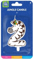 Jungle candle 2 Zebra 1 Stuk-2
