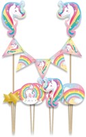 Cake decoratie Unicorn 9 stuks 1 Stuk
