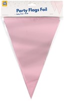 Party Flag Foil Baby Pink 1 Stuk-2