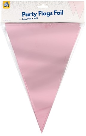 Party Flag Foil Baby Pink 1 Stuk-2