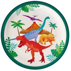 Plates Dino 8 Stuk