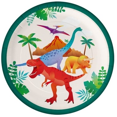 Plates Dino 8 Stuk