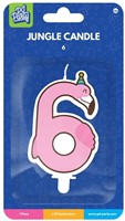 Jungle candle 6 Flamingo 1 Stuk-2