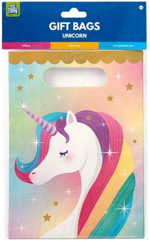 Cadeau tasjes Unicorn papier 23x16cm 6 stuks 6 Stuk-2