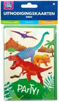 Uitnodigingskaarten Dino 6 Stuk-2