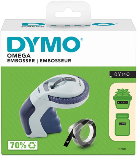 Lettertang Dymo Omega embossing blauw 1 Stuk-2