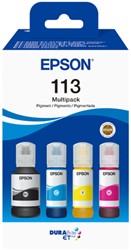 Navulinkt Epson 113 EcoTank zwart + 3 kleuren 4 Fles
