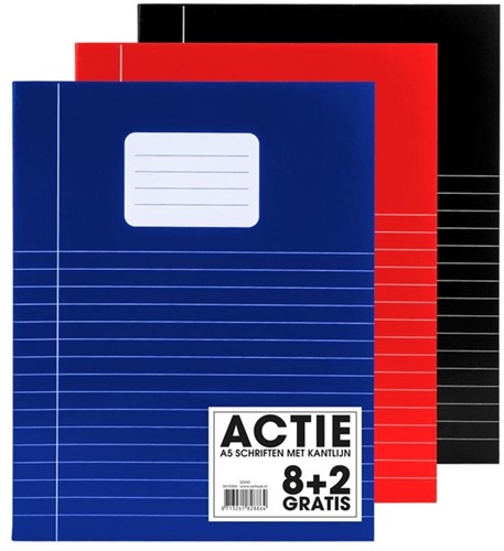 Schrift SOHO Basic A5 lijn 80 pagina's 8+2 10 Stuk