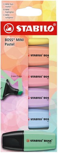 Markeerstiftt STABILO BOSS mini pastel ass 6 stuks 6 Stuk