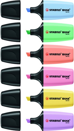 Markeerstiftt STABILO BOSS mini pastel ass 6 stuks 6 Stuk-2