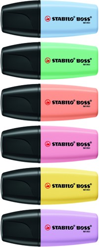 Markeerstiftt STABILO BOSS mini pastel ass 6 stuks 6 Stuk-3
