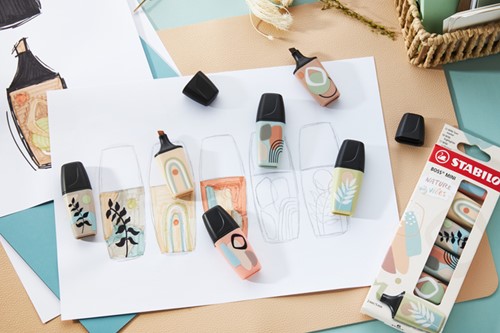 Markeerstift STABILO BOSS mini nature ass 6 stuks 6 Stuk-1