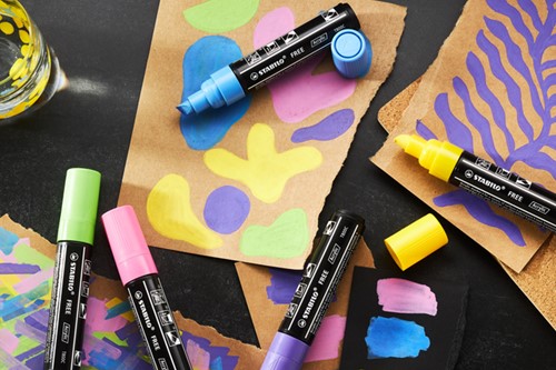 Acrylmarker STABILO Free Acrylic T800C karmijnrood 1 Stuk-2