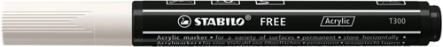 Acrylmarker STABILO Free Acrylic T300 wit 1 Stuk-2