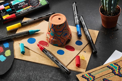 Acrylmarker STABILO Free Acrylic T100 wit 1 Stuk-2