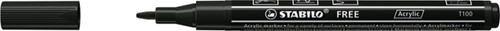 Acrylmarker STABILO Free Acrylic T100 zwart 1 Stuk