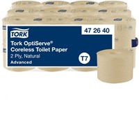 Toiletpapier Tork T7 Advanced Coreless naturel 24 Rol
