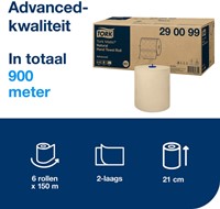 Handdoekrol Tork H1 Advanced 2laags 150m naturel 6 Rol-2