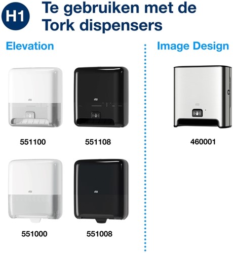 Handdoekrol Tork H1 Advanced 2laags 150m naturel 6 Rol-3