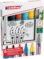 Viltstift edding 385 flipover en 380 - 383 6st ass 6 Stuk