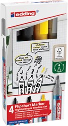 Viltstift edding 385 flipover en 380 - 383 4st ass 4 Stuk